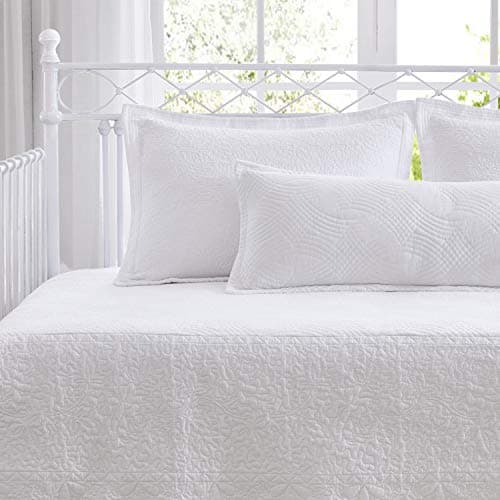 Laura Ashley Trellis White Daybed Set with Shams & Pillow Cover