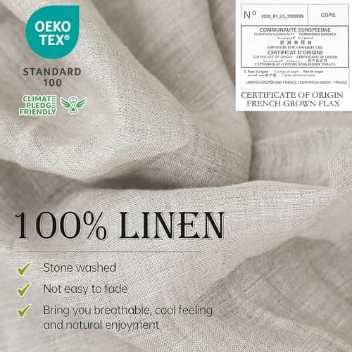 Simple&Opulence 100% Linen 4pcs Deep Pocket Sheet Set - California King