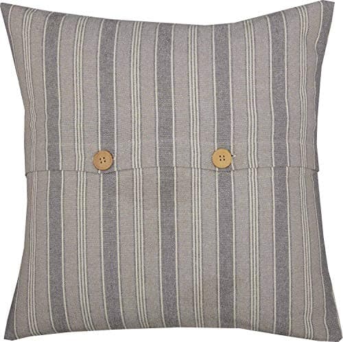 Piper Classics Gray Gables Ticking Stripe Throw Pillow Cover