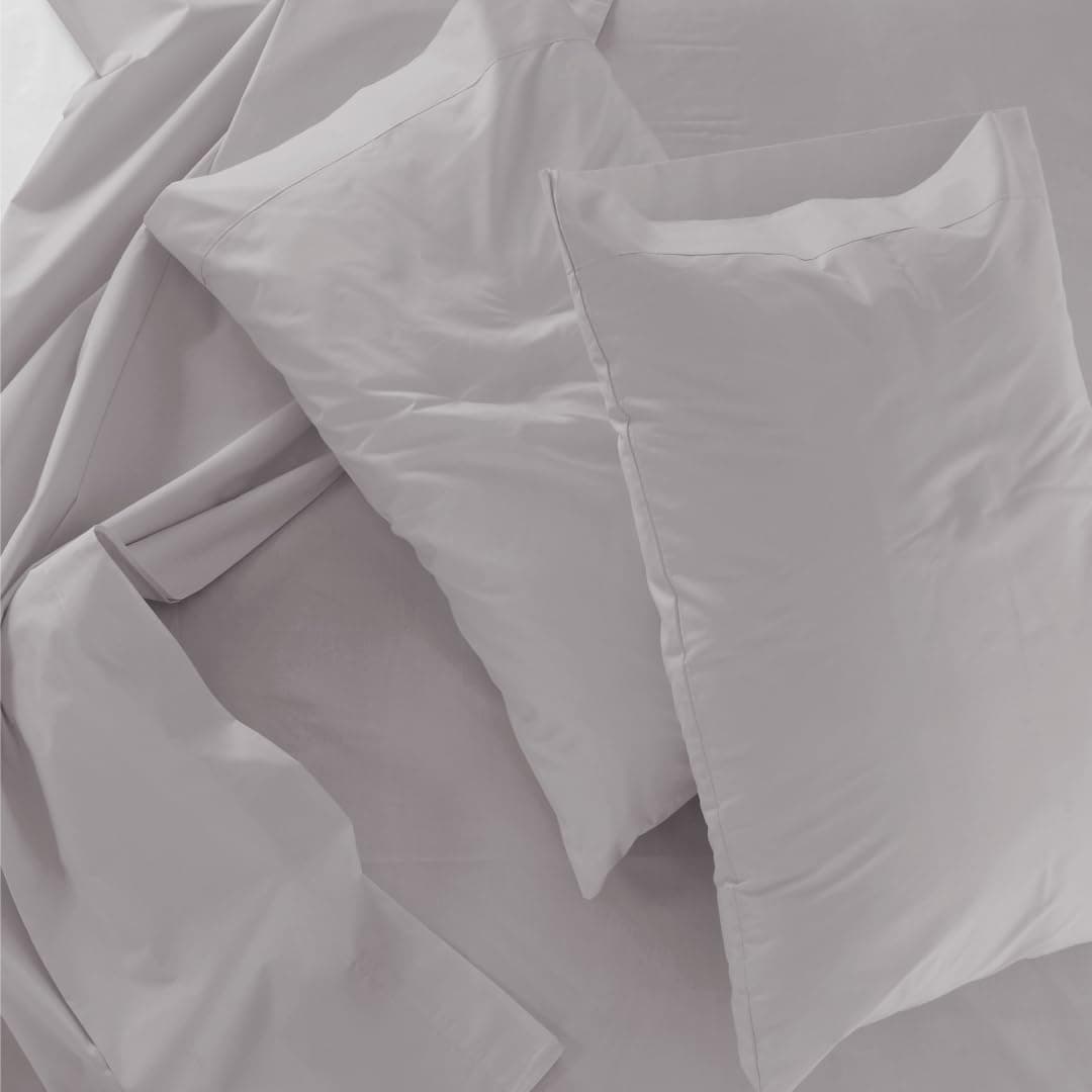 Luxury Cotton Pillowcase Set - Soft 400 Thread Count Sateen Weave Covers for Hotels, Homes, Hospitals