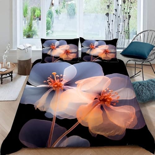 Cook Ice Dragon Decorative 3-Piece Bedding Set, King Size, Mysterious Animals Duvet Cover