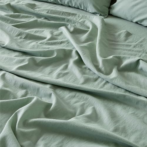 King Size Linen Cotton Sheets Set - 4 Pcs for All Seasons