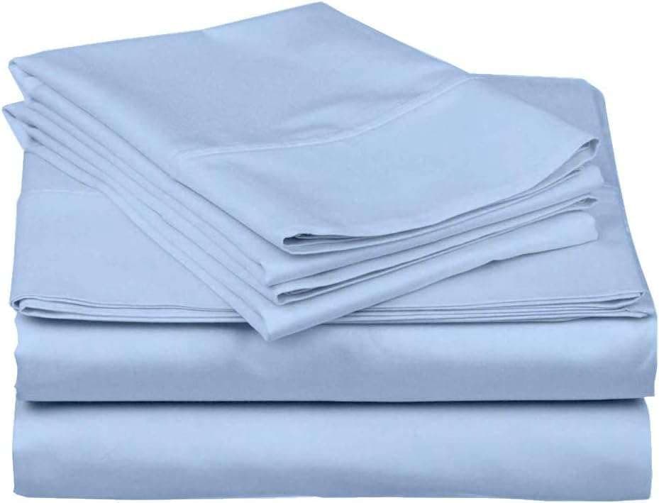 100% Egyptian Cotton 16inch Deep Pocket Queen Sheet Set, White