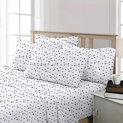 Printed Queen Size Bed Sheets, Extra Soft Microfiber 1800 Pattern Sheets
