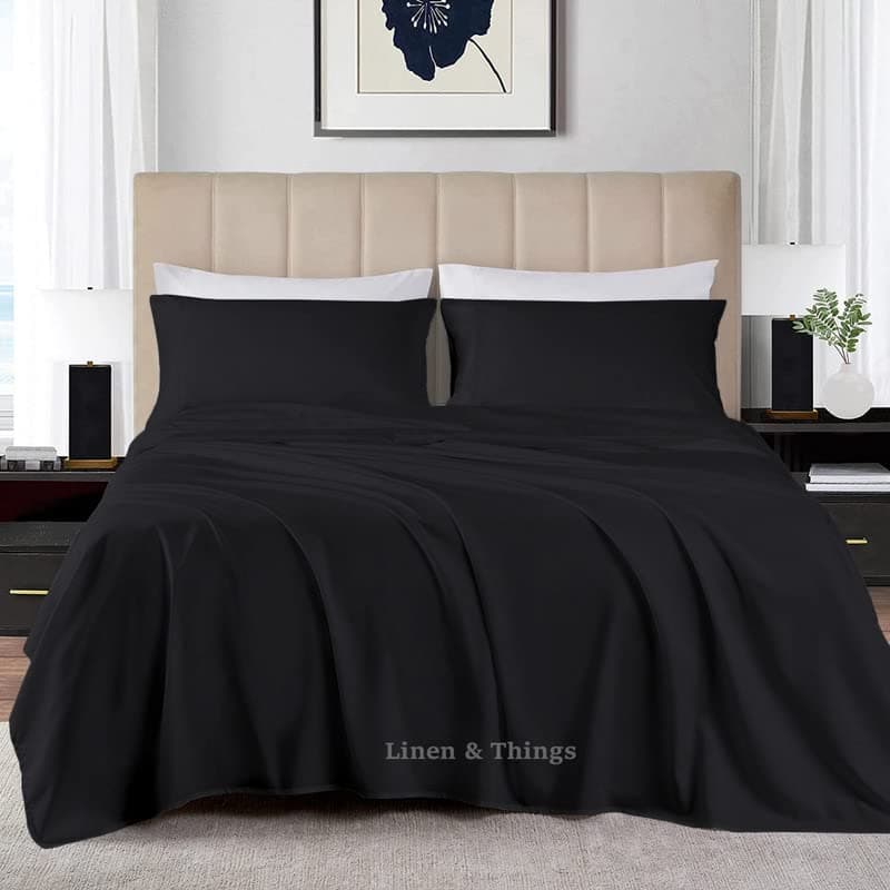 Premium 100% Egyptian Cotton 800 Thread Count 120x80 King Sheet Set, Deep Pocket 18", Mediterranean Blue