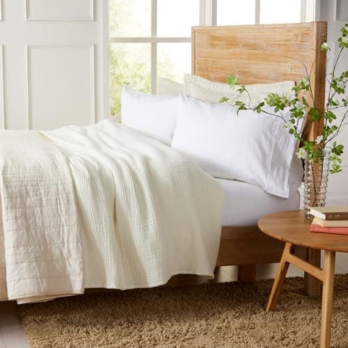 100% Cotton Muslin King Size Blanket | Soft, Breathable, Lightweight Bedding | Maria Collection