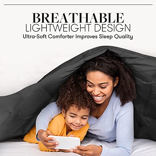 Luxury Goose Down Alternative Reversible Comforter - Twin/Twin XL - Brown/Cream