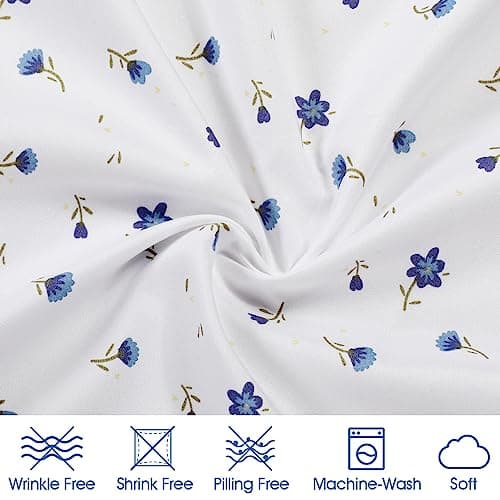 Printed Queen Size Bed Sheets, Extra Soft Microfiber 1800 Pattern Sheets