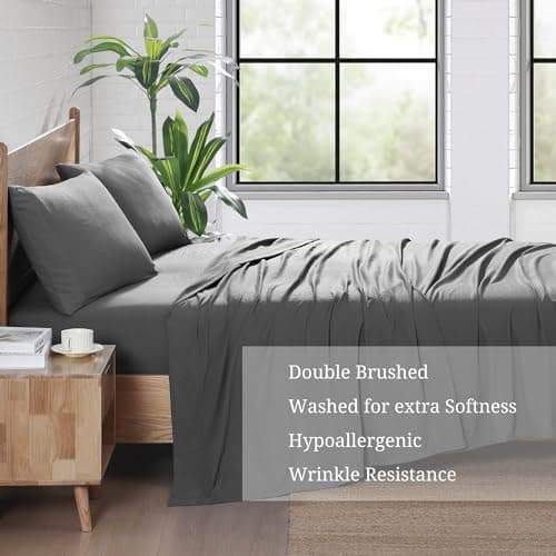 Charcoal King Split Sheets for Adjustable Bed