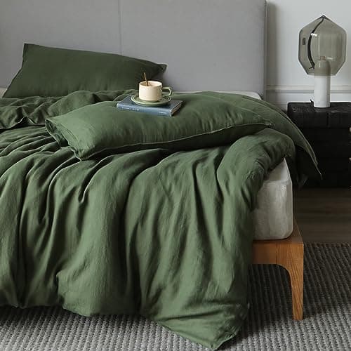 XZ XIFA Queen Size Linen Duvet Cover & Pillowcases Set