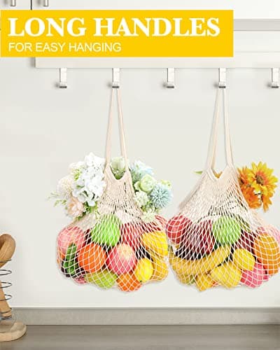 Woanger 24-Piece Reusable Cotton Mesh Produce Shopping Bag Organizer