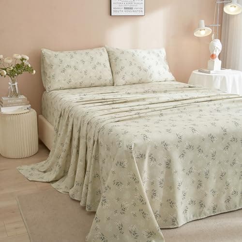 Vintage Floral Breathable Cooling 3-Piece Sheet Set - Deep Pocket Up to 16"