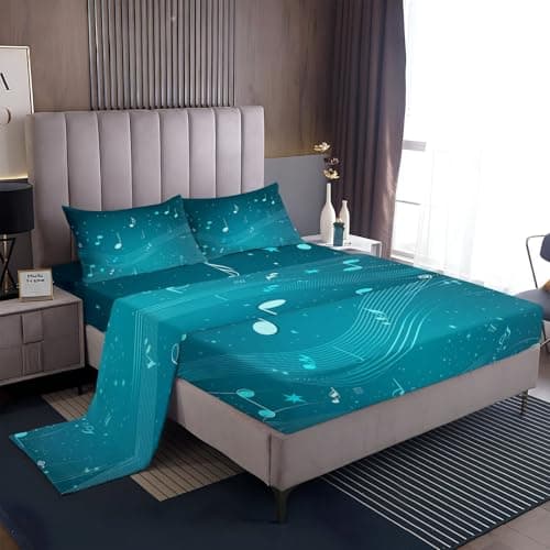 Abstract Flame Wolf & Dragon Black King Size Bed Sheets (1 Fitted, 1 Flat, 2 Pillowcases)