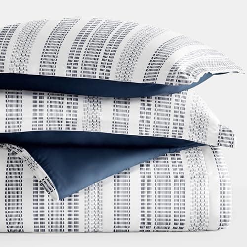 Luxury Reversible King Size Comforter Set - Soft Lightweight Alternative Down Comforter with 2 Pillow Shams