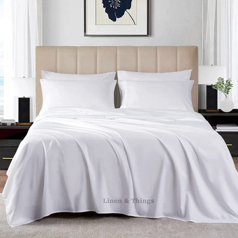 Premium 100% Egyptian Cotton 800 Thread Count 120x80 King Sheet Set, Deep Pocket 18", Mediterranean Blue