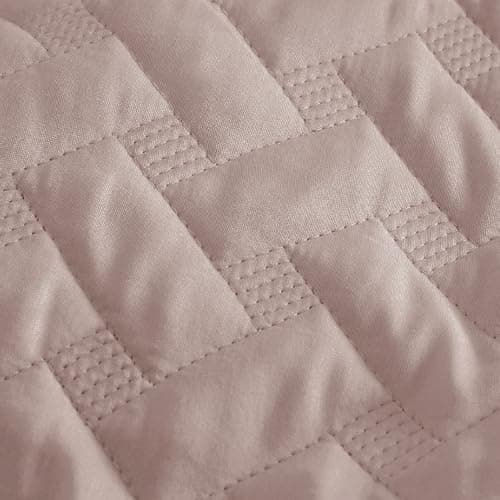 Bedsure Queen Size Basket Weave Quilt - Soft Grey Seasonal Bedding Set