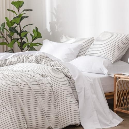 Washed Cotton Linen Like Breathable Bedding Sheet Set