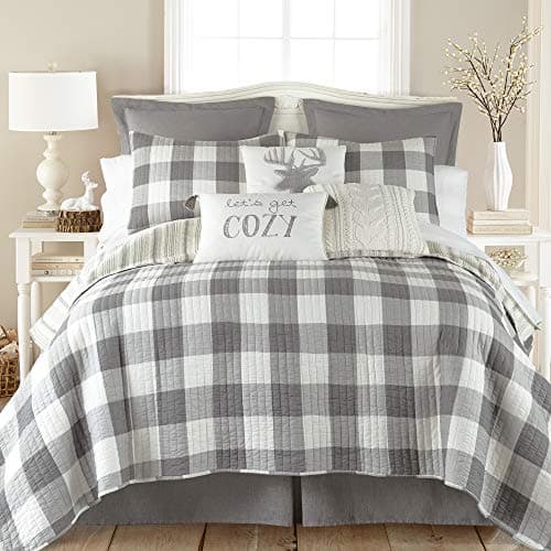 Buffalo Check Quilted Throw - Reversible Pattern