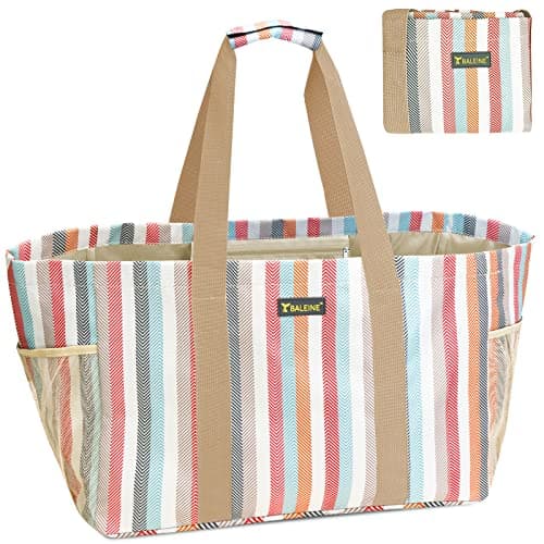 Baleine Stripe Soft 9 Gallon Foldable Tote Bag