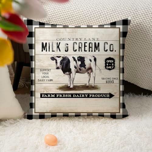 Vintage Farmhouse Animal Pillow Covers Set of 4 F063-18