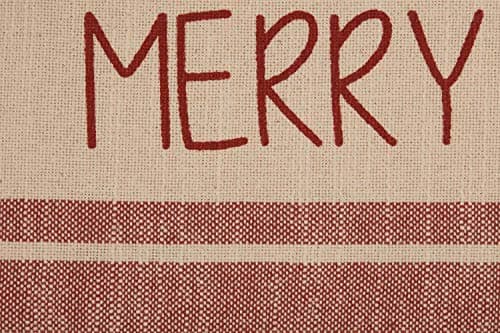 Sleigh Bell Stripe Throw Pillow, Red & Cream, Merry Christmas Décor