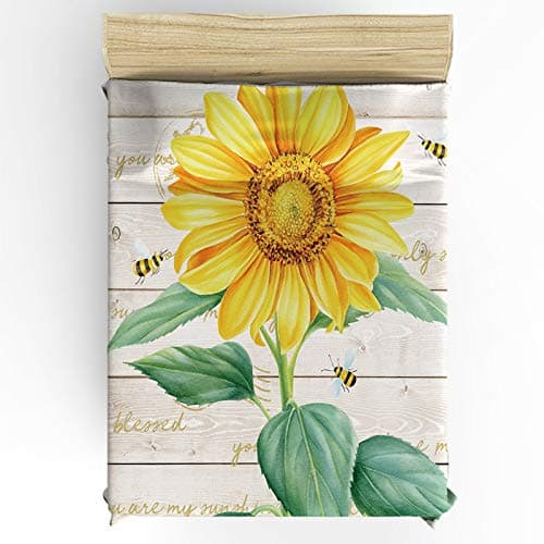 Flower Market Retro Truck Daisies Full Duvet Cover Set