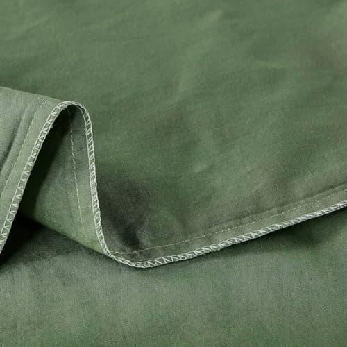 JELLYMONI 100% Washed Cotton Pillowcases Set with Button Closure, 2 Pack Standard(20×26) - Linen Grey