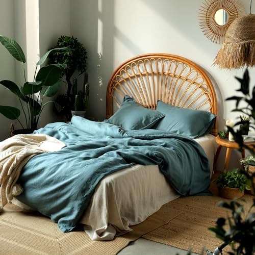 XZ XIFA Queen Size Linen Duvet Cover & Pillowcases Set