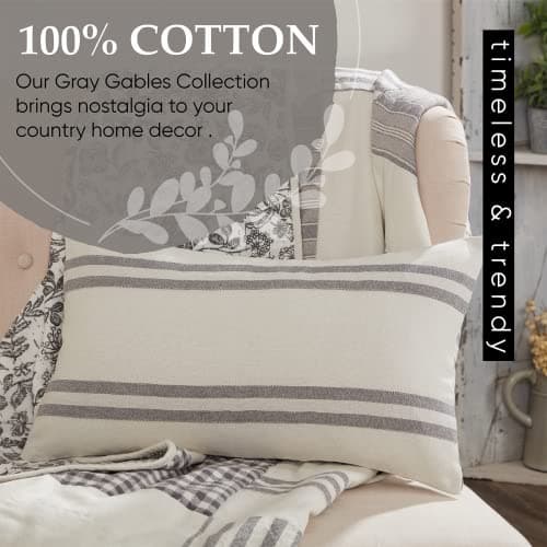 Gray Gables King Reversible Quilt, Floral & Patchwork, 100% Cotton Boхо Chic