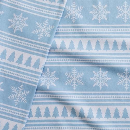 Chalet Collection 100% Cotton Full Flannel Sheet Set - Double Brushed, Deep Pocket, White