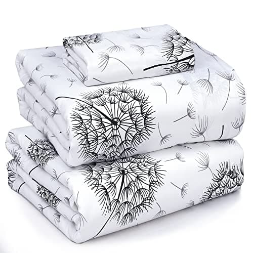 RUVANTI Queen Deep Pocket 4PC Cotton Percale Bed Linen Set