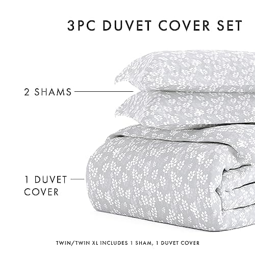 Linen Market Queen Duvet Cover & Pillow Shams in Gray