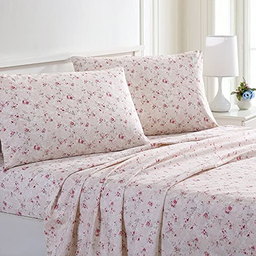 Modern Threads 4-Piece Deep Pocket Bedding Deep Pocket Mattress Up to 16 Inch Rose Bloom Full Size