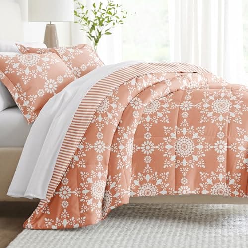 Linen Market Reversible Twin Comforter Set - Soft & Lightweight Down Alternative
