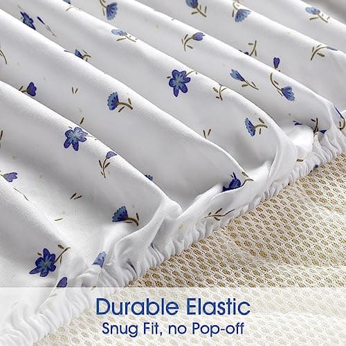 Printed Queen Size Bed Sheets, Extra Soft Microfiber 1800 Pattern Sheets