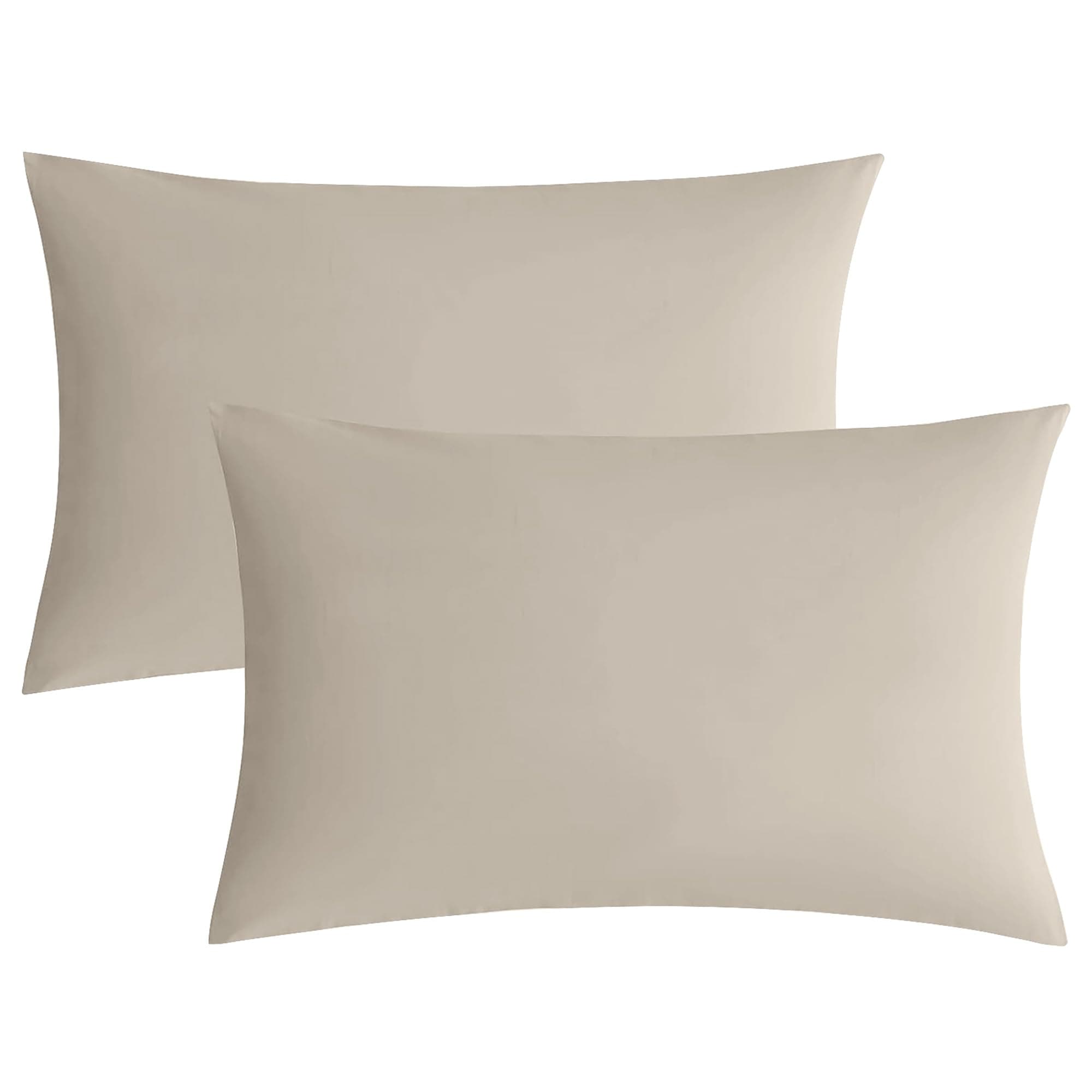 JELLYMONI Linen Grey 20x26 Pillowcases Set of 2 100% Washed Cotton