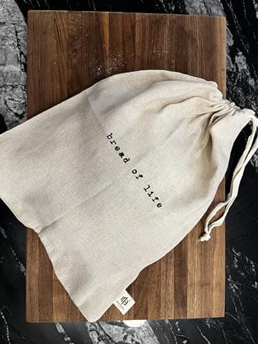 Our Daily Bread Set: 2 Natural Linen Bags, Reusable & Perfect for Bakers