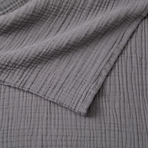 100% Cotton Muslin King Size Blanket | Soft, Breathable, Lightweight Bedding | Maria Collection