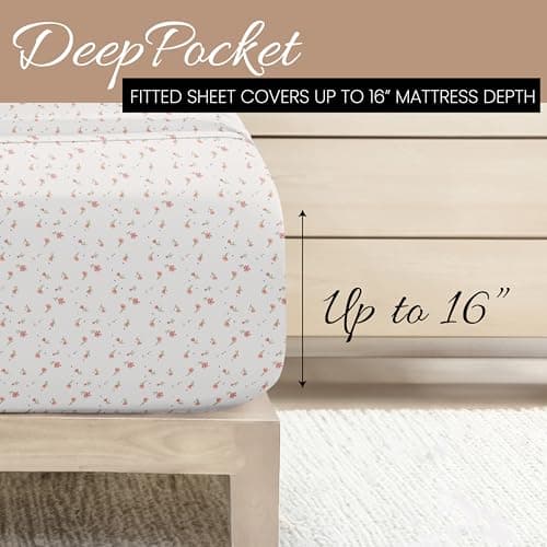 Oeko-TEX Certified Ultra Soft Linen Market Double-Brushed Patterned Microfiber Full Sheet Set - Soft Floral Pink
| Easy Care Oeko-TEX Certified Linen Market Double-Brushed Patterned Microfiber Full 4 Piece Sheet Set - 16" Deep Pocket Full Size
| Oek