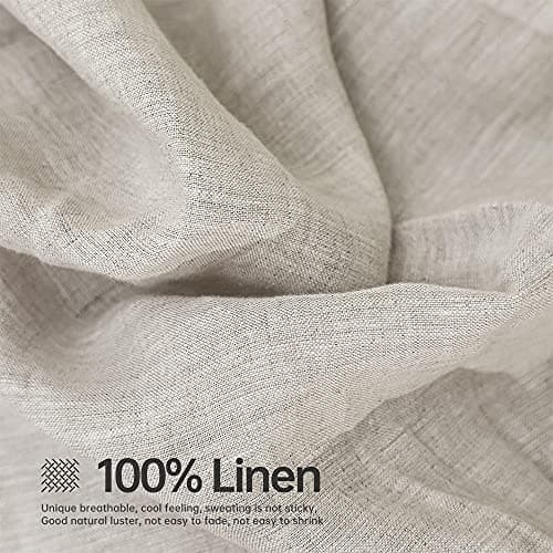 Simple&Opulence 100% Linen Sheet Set - 4 Pc Washed French Linen Bedding Set