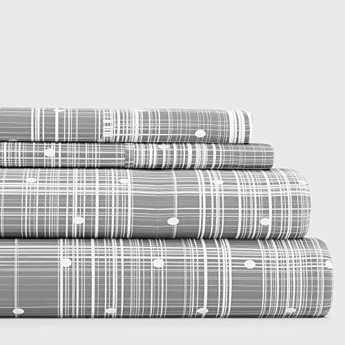 Linen Market Queen Bedding Sheet Set - Gray Thatch, Deep Pocket, Ultra-Soft & Cooling
