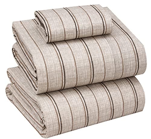 RUVANTI Queen Deep Pocket 4PC Cotton Percale Bed Linen Set