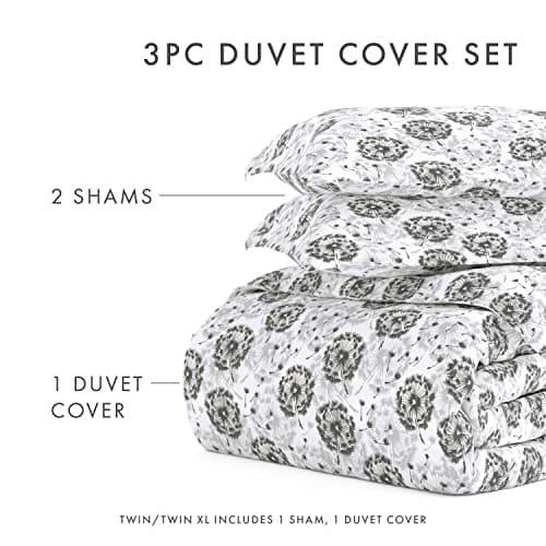 King Size Linen Duvet Cover Set with 2 Pillow Shams - Hotel-Like Comfort and Unparalleled Softness