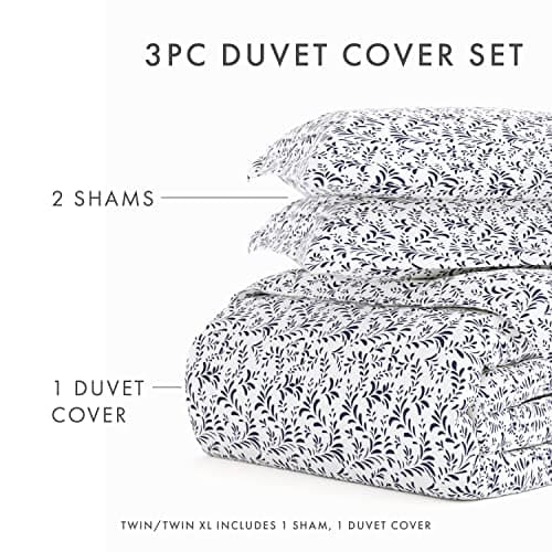 King Size Linen Duvet Cover Set - Hotel-Like Comfort with Softness and Exquisite Prints