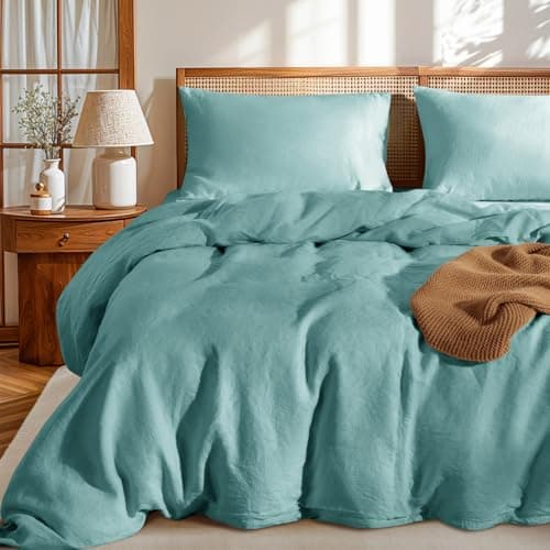 LBRO2M France Linen Queen Size Pillowcase Set 20"X30", Soft & Durable (2pcs)