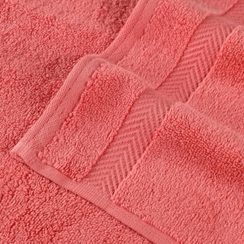 Superior Zero Twist 100% Cotton Oversized Bath Sheet Set, Super Soft & Absorbent - Brick