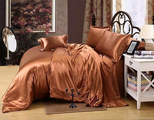 Royal Blue Satin 4-Pc Sheet Set, Queen (1 Flat, 1 Fitted, 2 Pillowcases)