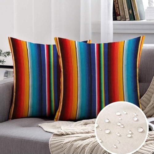Decorative Waterproof Mexico Pattern Wool Pillow Cover 18x18 Inch