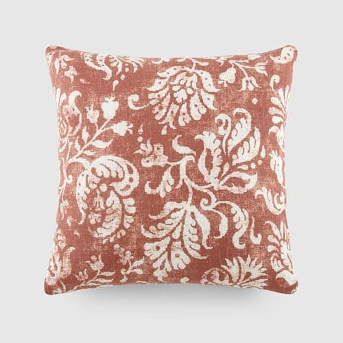 Linen Market Mustard Framed Stripe Cotton Decor Throw Pillow