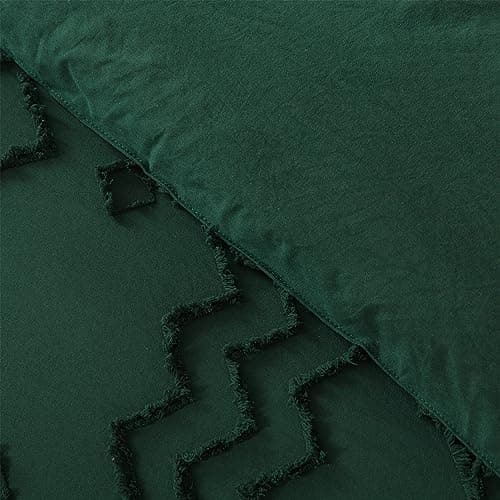 Andency Queen Boho Tufted Comforter Set, Khaki (90x90In Comforter & 2 Pillowcases)
